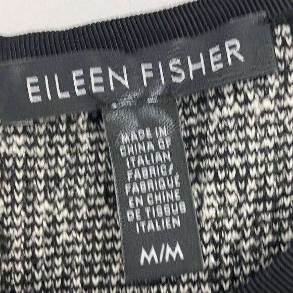 Eileen Fisher Grey Tweed Contrast Panel Sleeveless Mini Sheath Dress size M - Picture 5 of 10